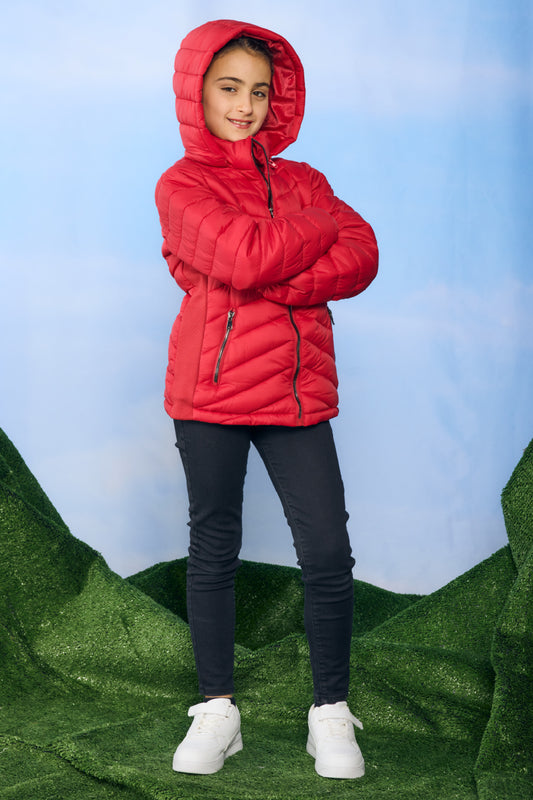 SIRENA RIB HOOD FUR GIRLS