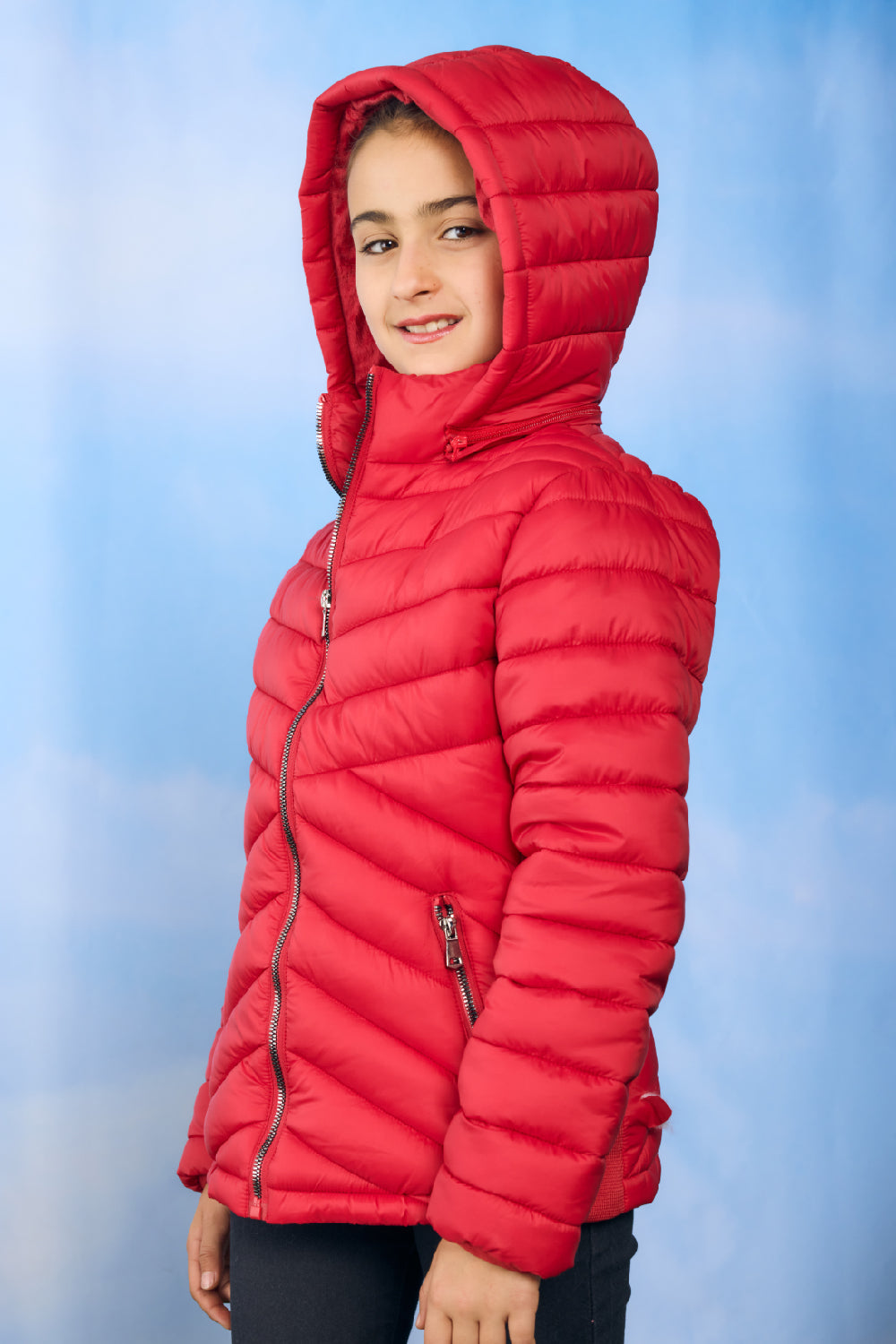 SIRENA RIB HOOD FUR GIRLS