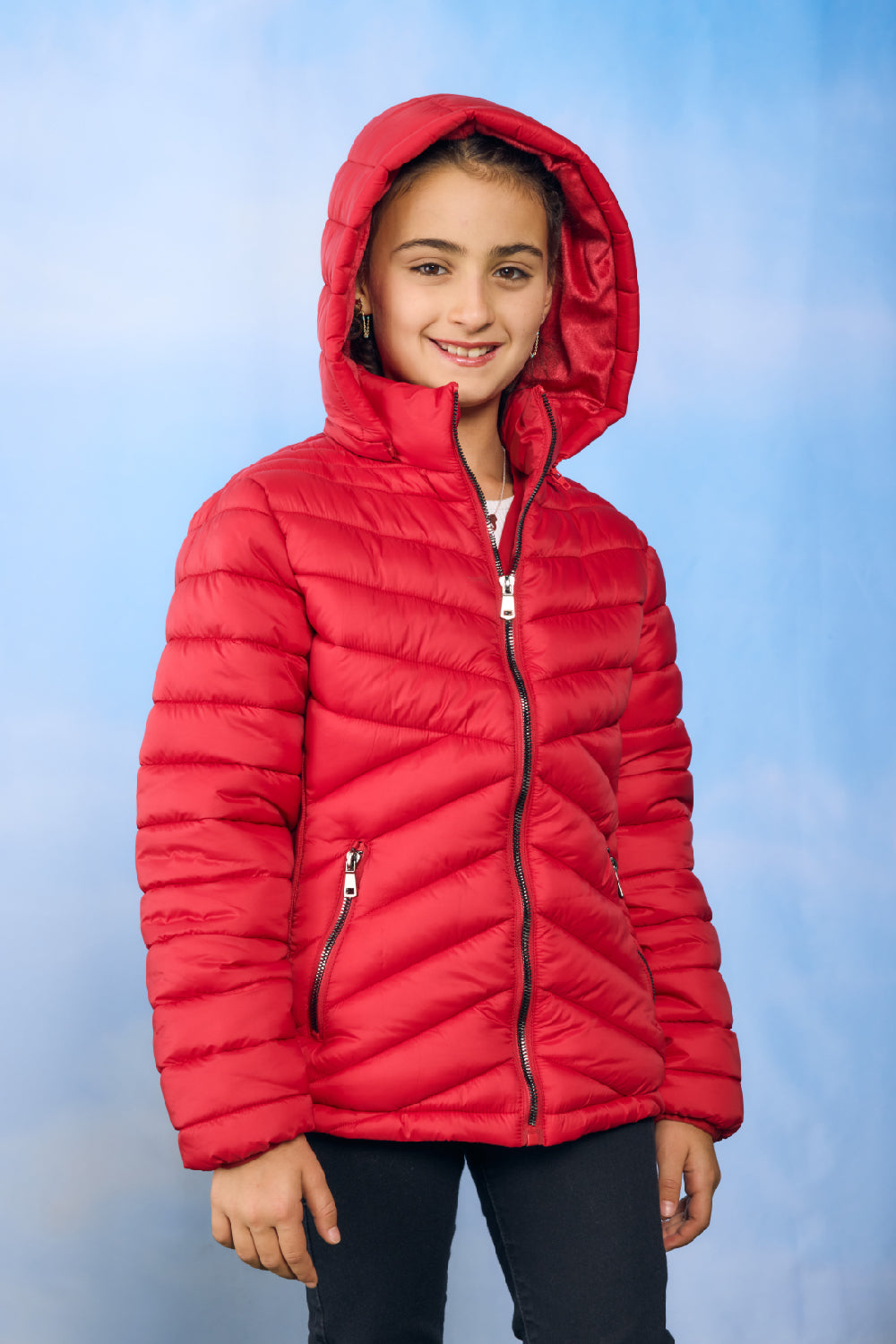 SIRENA RIB HOOD FUR GIRLS