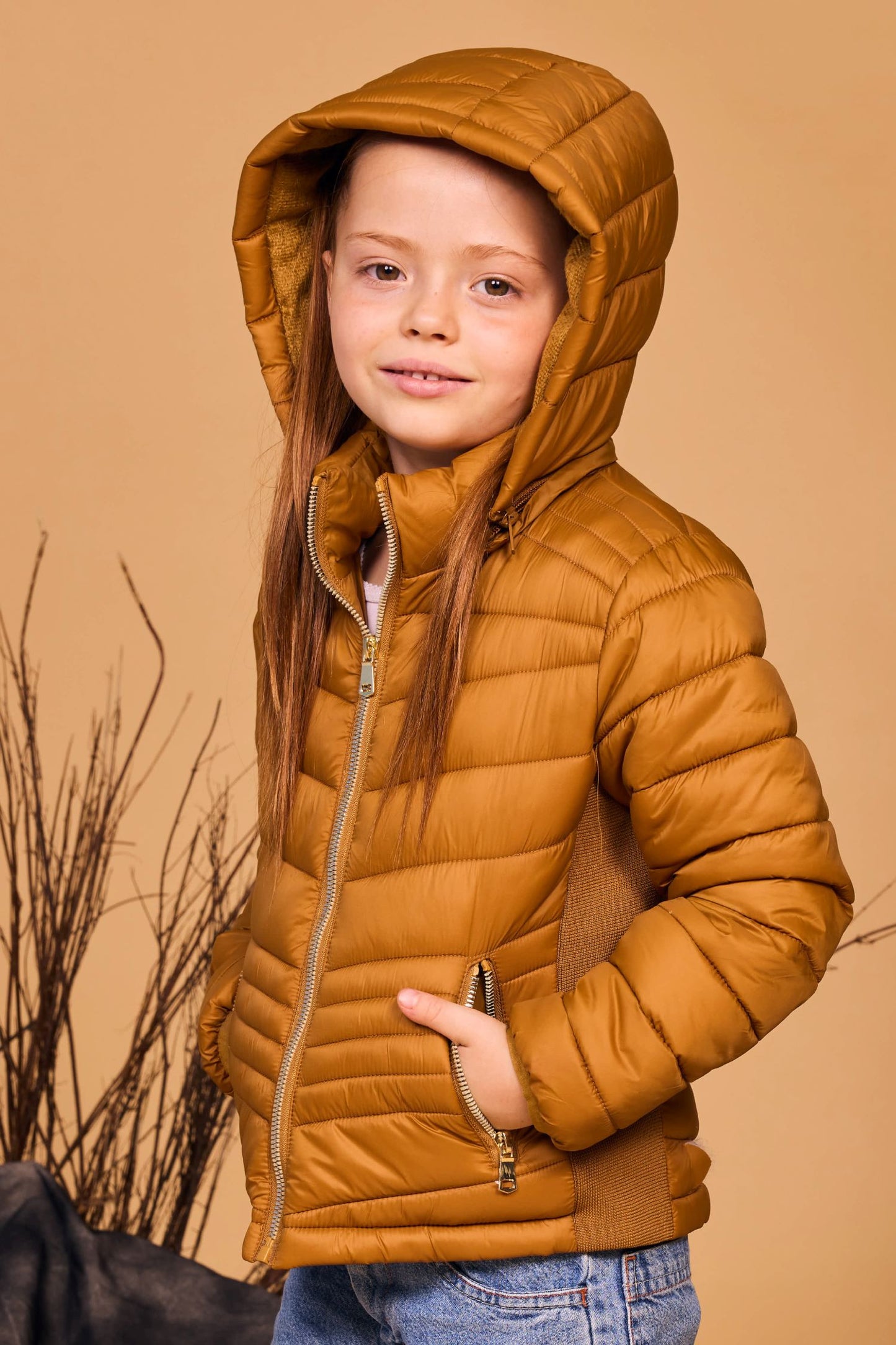 SIRENA RIB HOOD FUR BABY GIRLS
